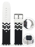 Apple Watch Series 4/3/2/1 with Silver Buckle Rubber Design Colorful Replacement i Watch Bands