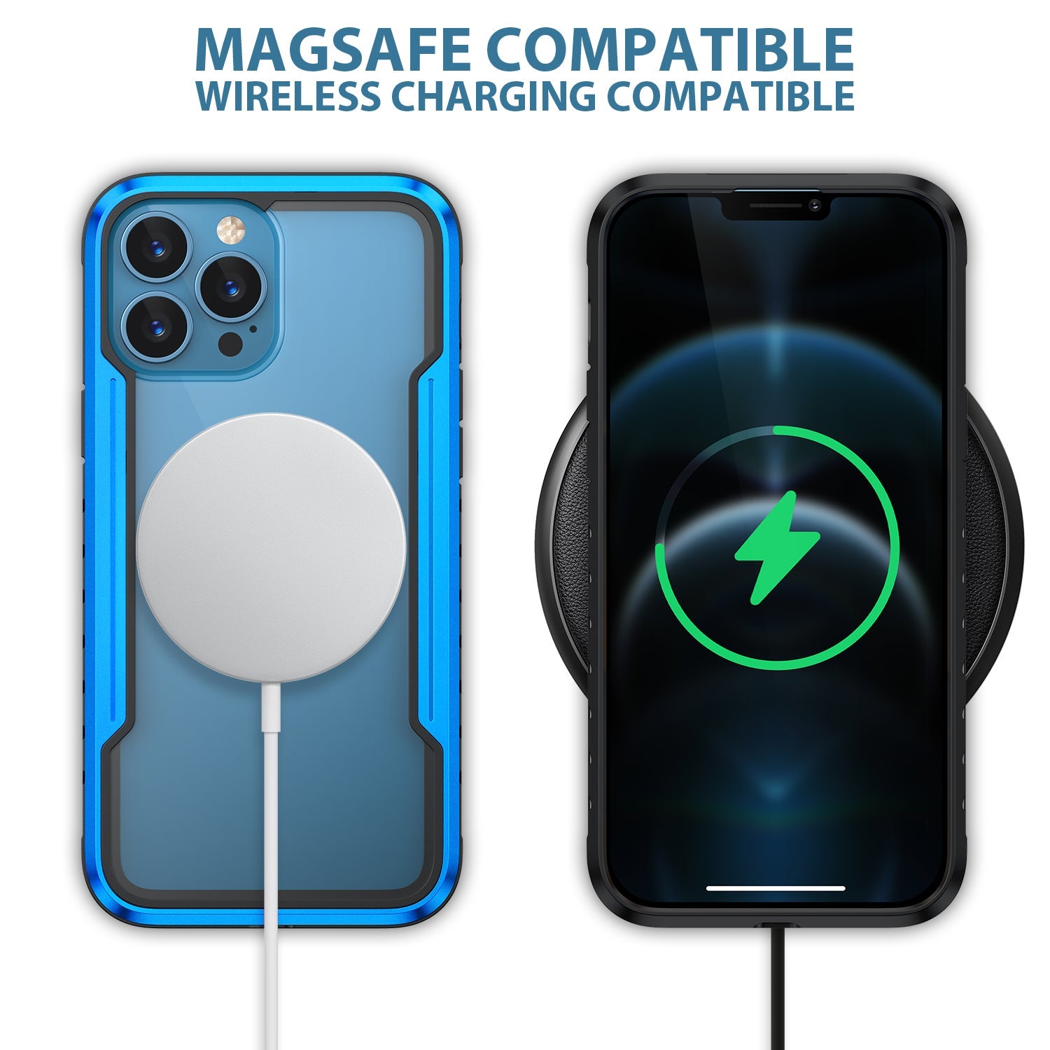 HLC Case for iPhone 13 Pro Max Full Body Bumper Case with Clear Back Panel Protector