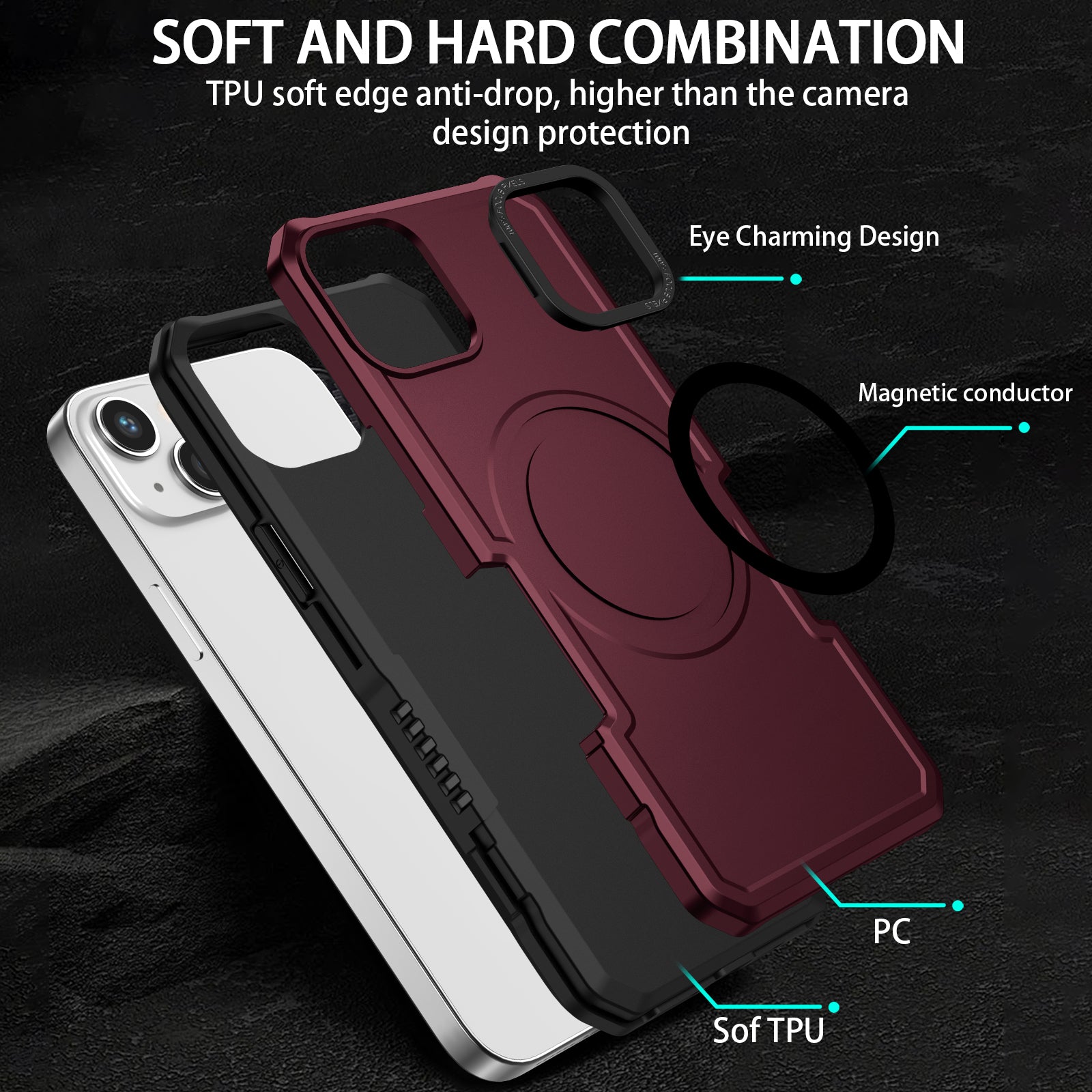 iPhone 14/13 magsafe Fall prevention Case