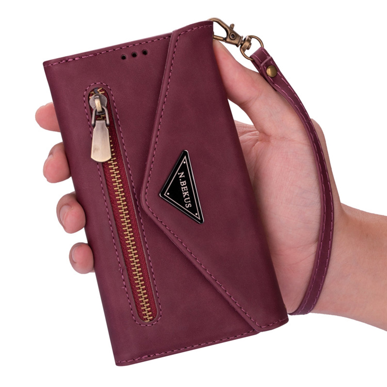 iPhone 12 Mini (5.4") 2 IN 1 Leather Wallet Case with 7 Credit Card Slots