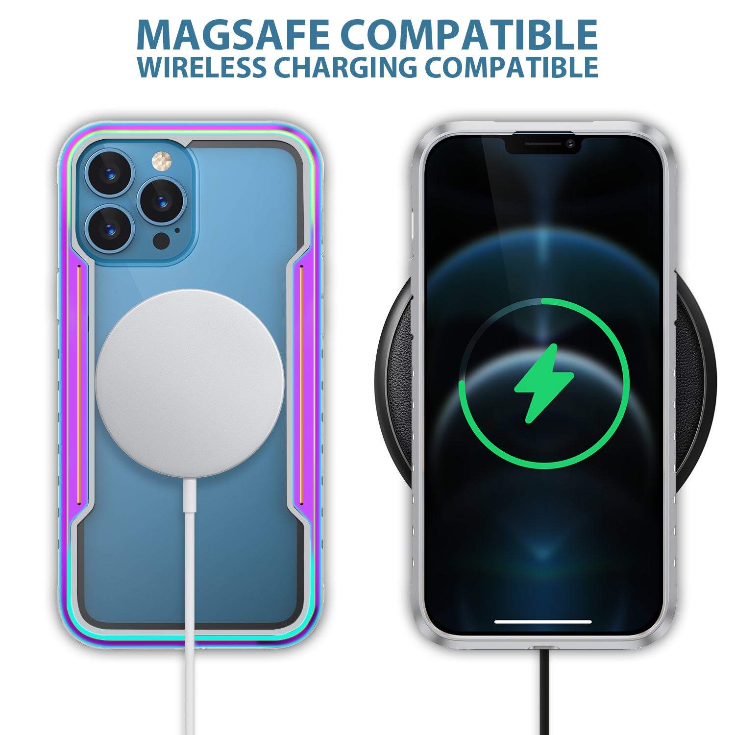 Designed for iPhone 13 Pro Case with Colorful Bumper Full Body Heavy Duty Protection