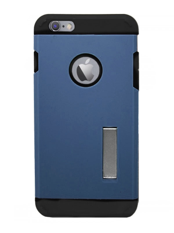 Solid Rubber Case With Metal Accent For IPhone 6 Plus (5.5inch) - Dark Blue