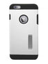 Solid Rubber Case With Metal Accent For IPhone 6 Plus (5.5inch) - White