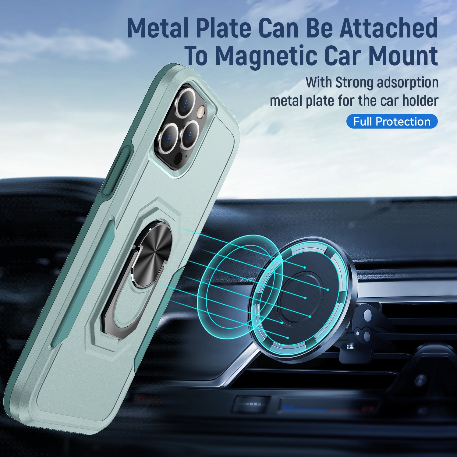 iPhone 13 Pro Max Kickstand fully protected  heavy-duty shockproof case