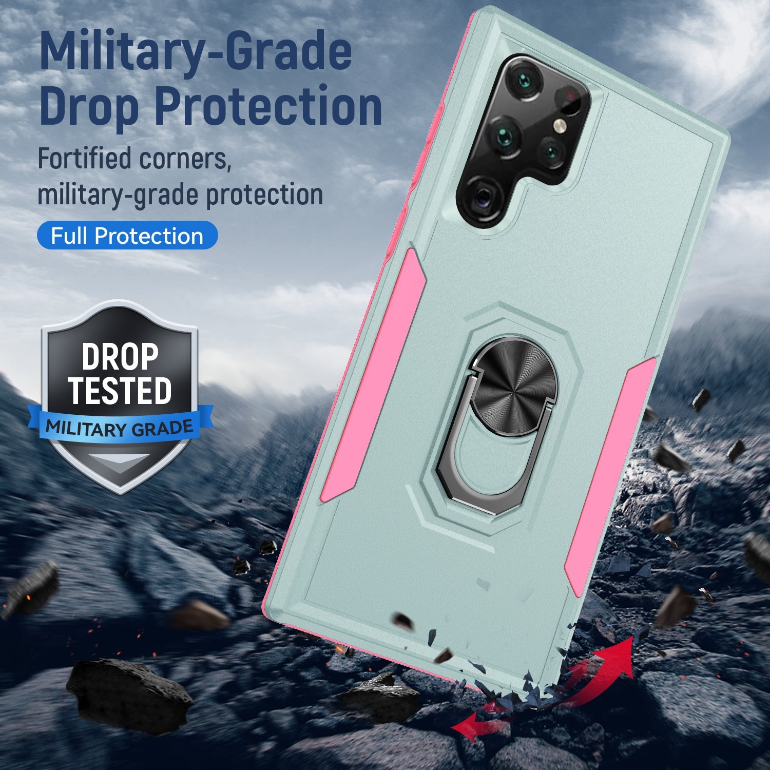 Samsung Galaxy S23 UItra Kickstand fully protected heavy-duty shockproof case
