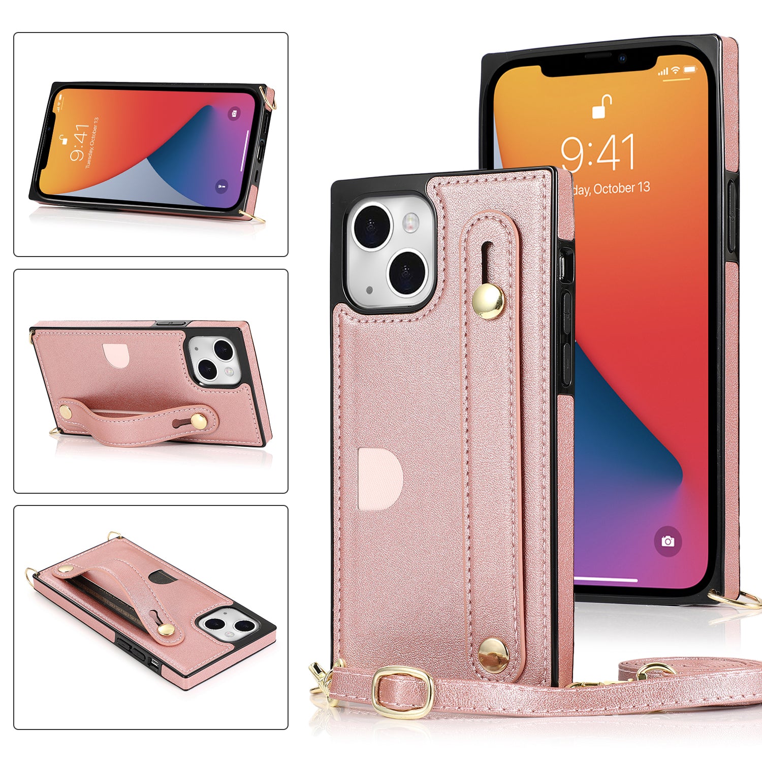 Fashion Leather Case with 1 Credit Card Slots for iPhone 13(6.1")
