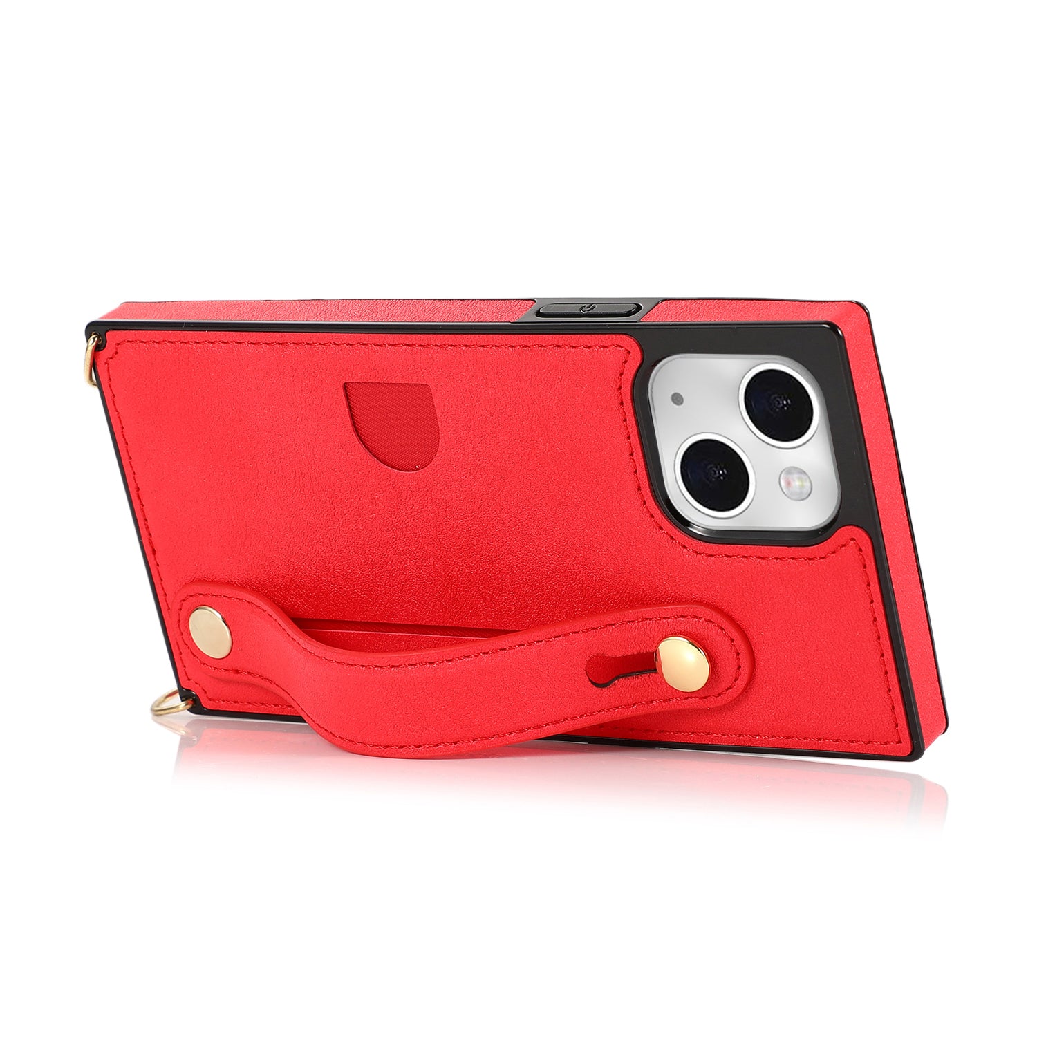 Fashion Leather Case with 1 Credit Card Slots for iPhone 13 min(5.4")