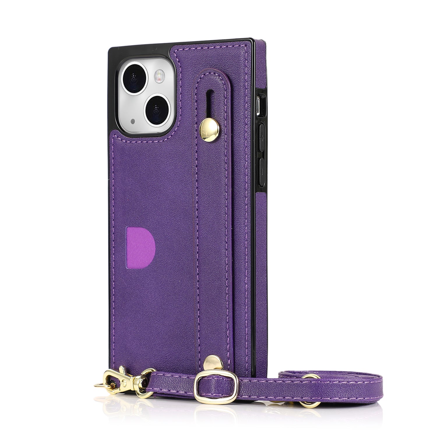 Fashion Leather Case with 1 Credit Card Slots for iPhone 13 min(5.4")