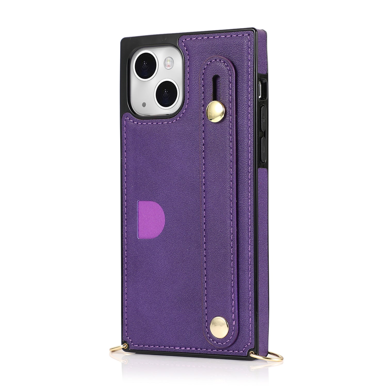 Fashion Leather Case with 1 Credit Card Slots for iPhone 13 min(5.4")