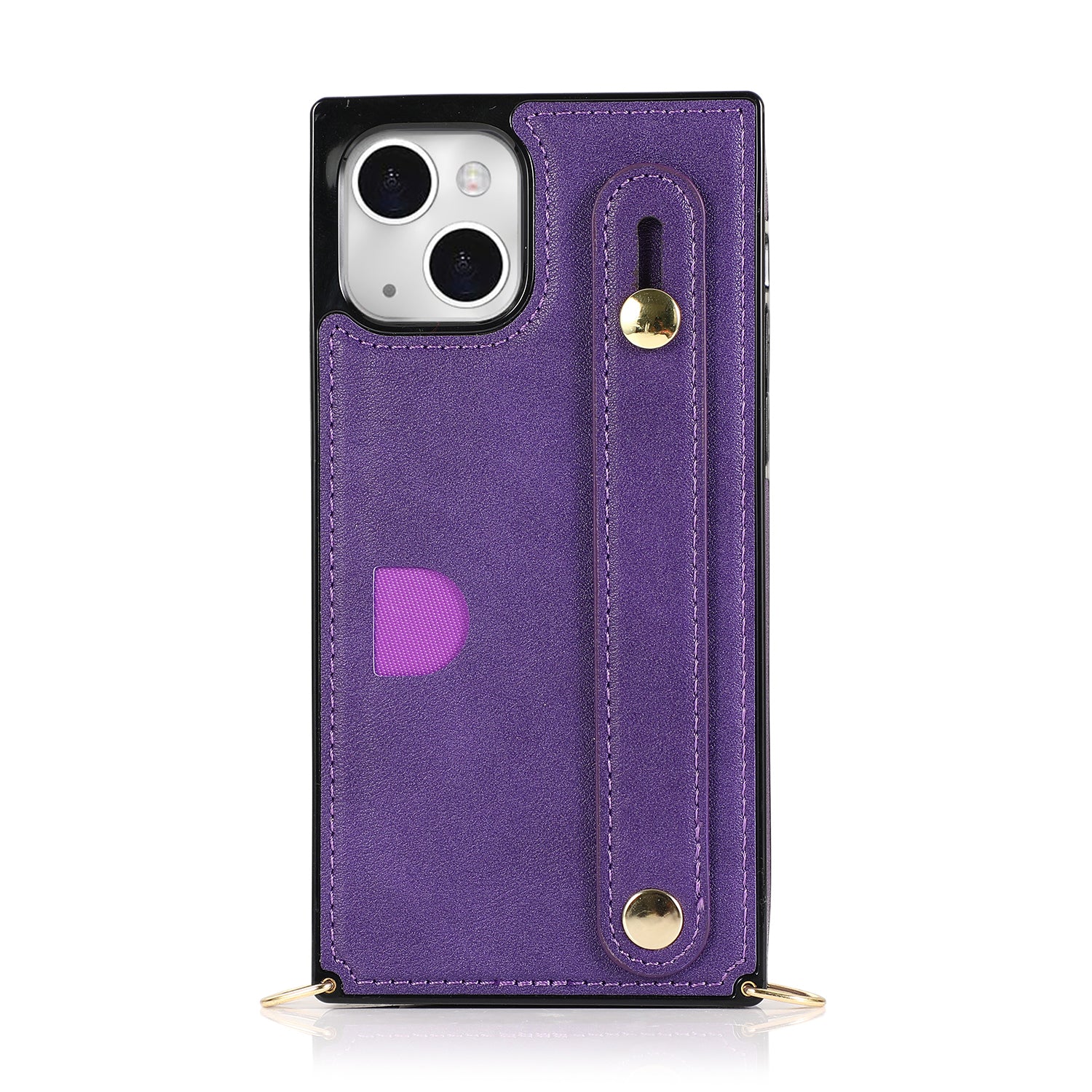Fashion Leather Case with 1 Credit Card Slots for iPhone 13 min(5.4")