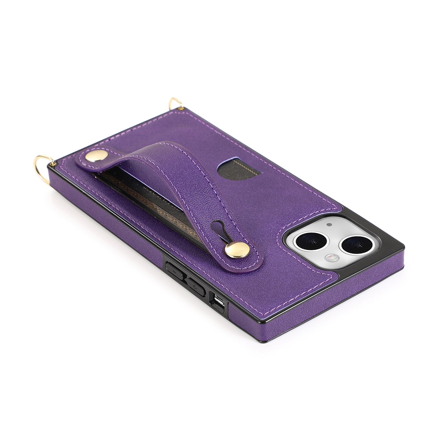 Fashion Leather Case with 1 Credit Card Slots for iPhone 13 min(5.4")