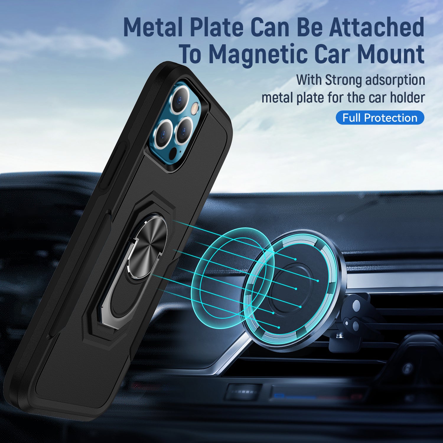 Kickstand fully protected  heavy-duty shockproof case for iPhone 13 Pro