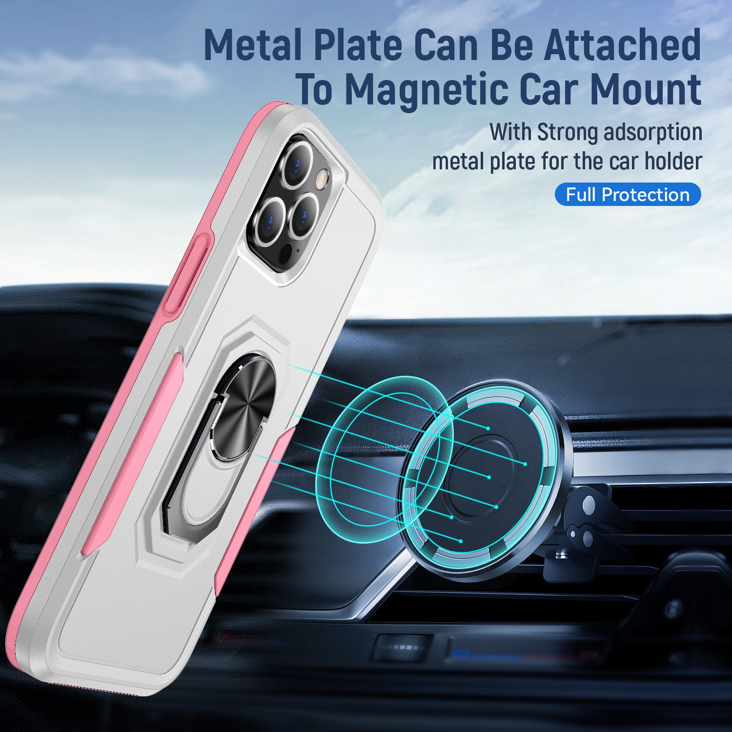 Kickstand fully protected  heavy-duty shockproof case for iPhone 13 Pro