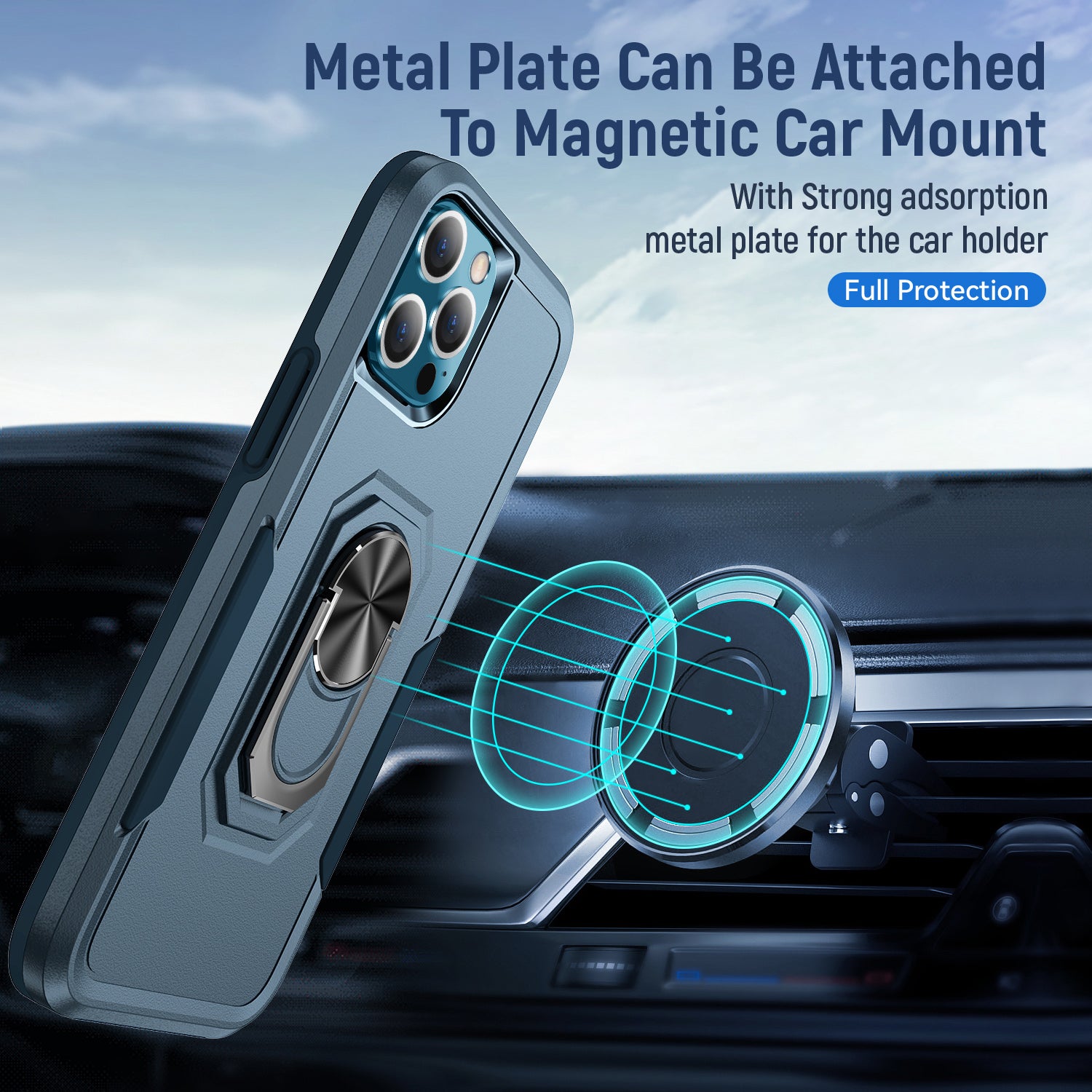 iPhone 13 Pro Max Kickstand fully protected  heavy-duty shockproof case