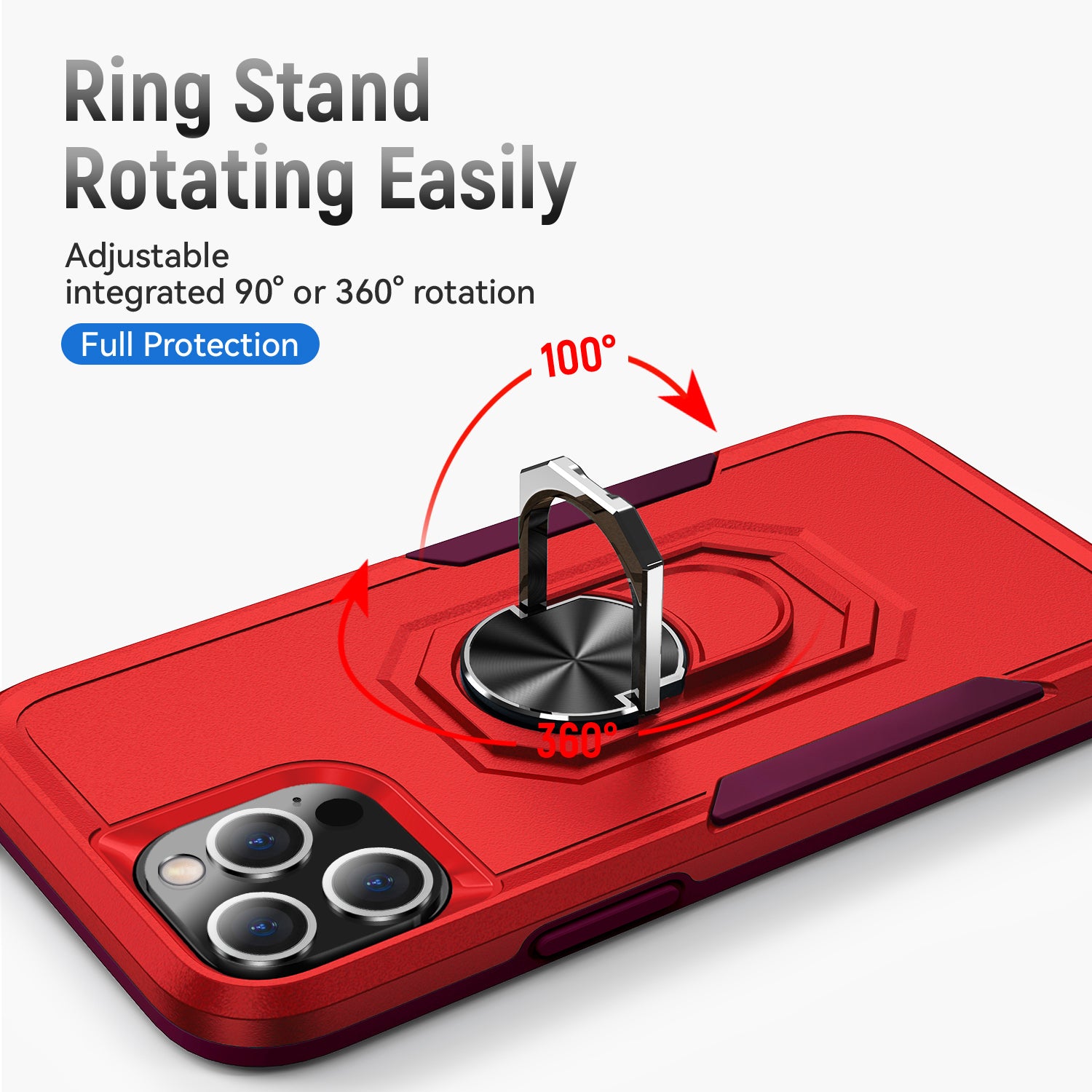 Kickstand fully protected  heavy-duty shockproof case for iPhone 13 Pro
