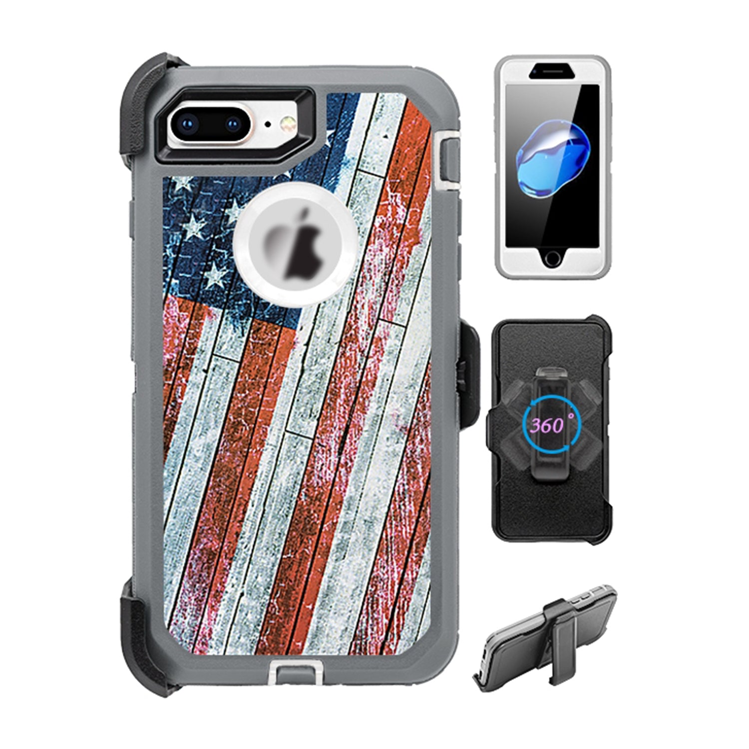 iPhone 8 & 7 Plus Design Full Protection Heavy Duty Case