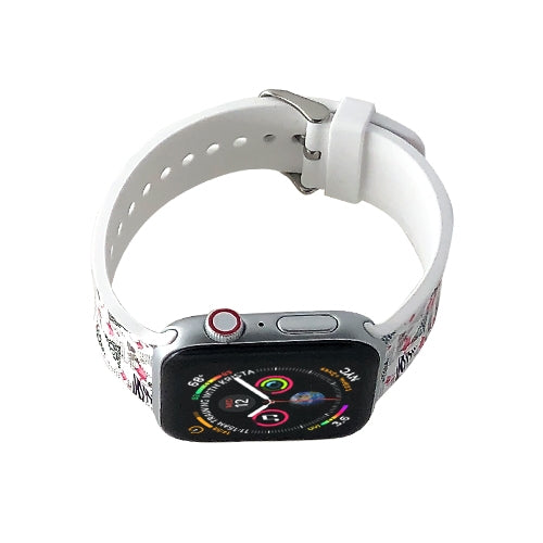 Apple Watch Series 4/3/2/1 with Silver Buckle Rubber Design Colorful Replacement i Watch Bands