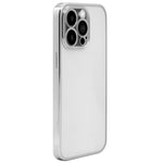 iPhone 13 Pro Electroplating edge frosted transparent ultra-thin fine hole case