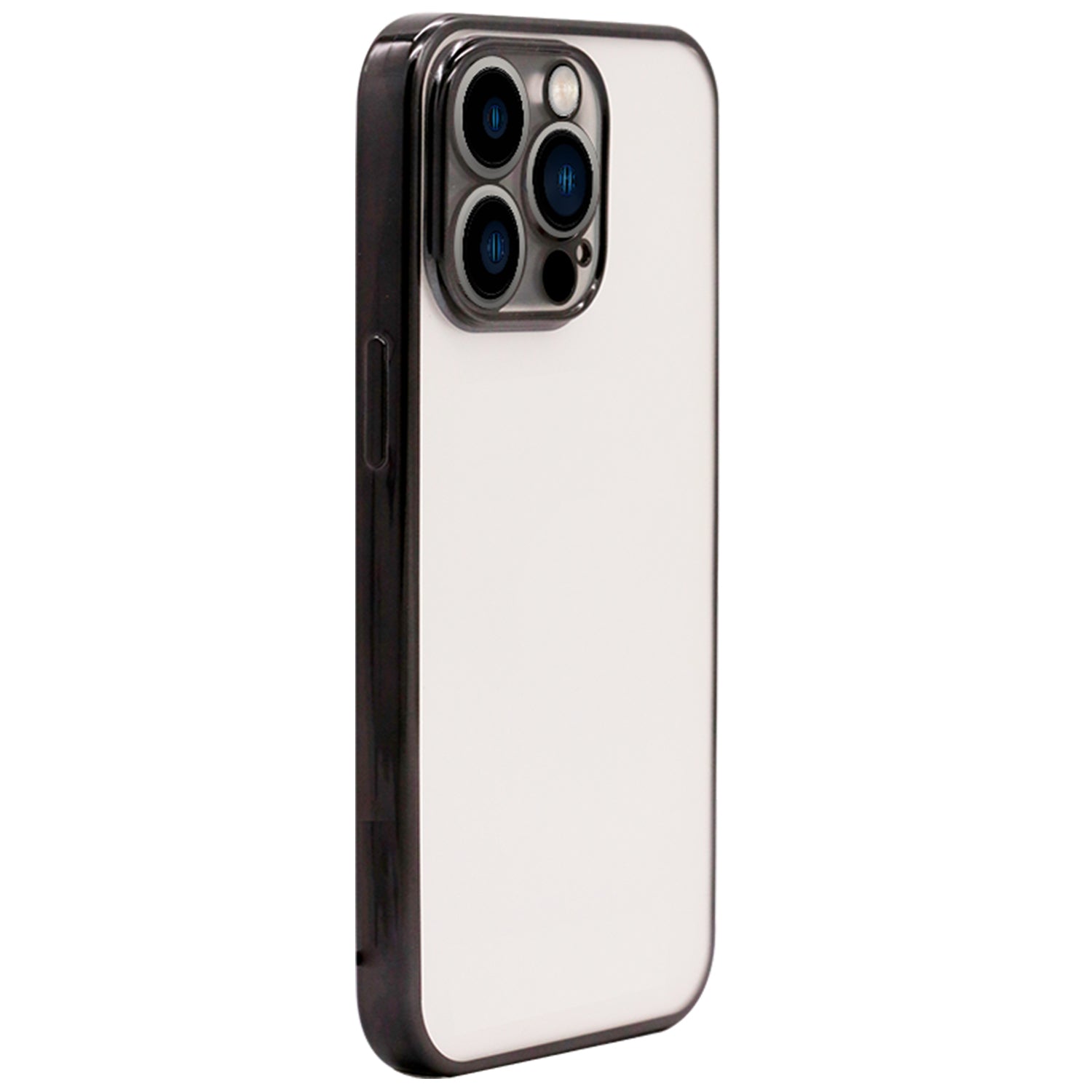iPhone 13 Pro Electroplating edge frosted transparent ultra-thin fine hole case