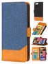 2 in 1  iPhone SE 3/2 (4.7") Canvas stitched side buckle leather case