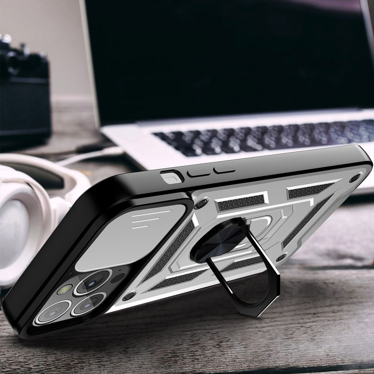 iPhone 13 Pro Sliding window with kickstand Phone Case