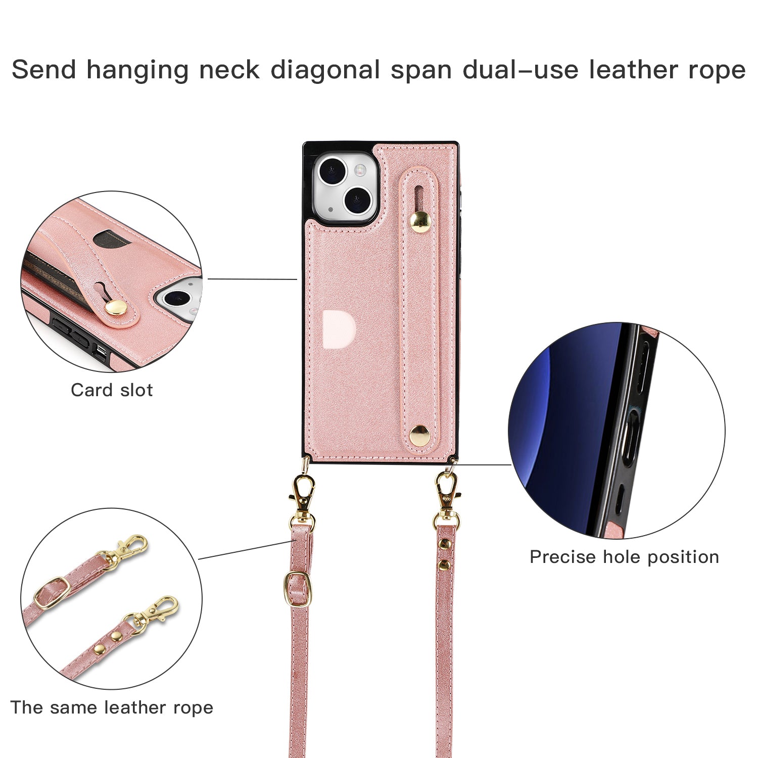Fashion Leather Case with 1 Credit Card Slots for iPhone 13(6.1")