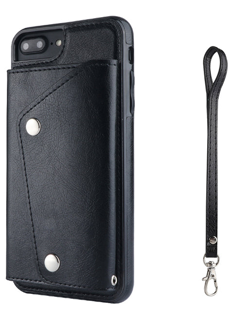 Kickstand Wallet Case with Credit Card Pockets for iPhone 8&7 Plus