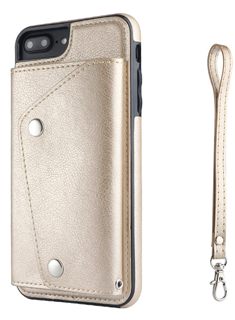 Kickstand Wallet Case with Credit Card Pockets for iPhone 8&7 Plus