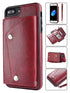 Kickstand Wallet Case with Credit Card Pockets for iPhone 8&7 Plus