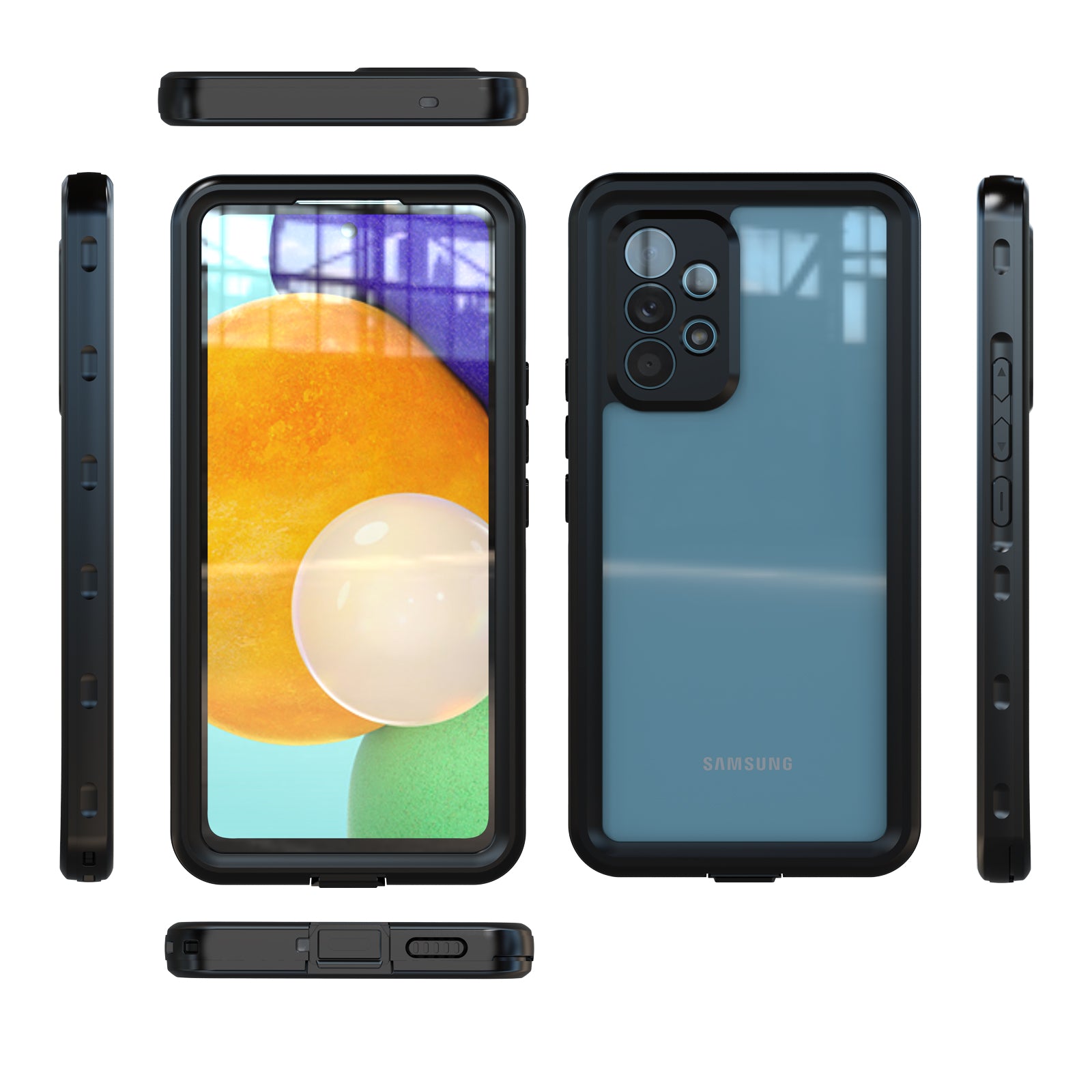 Waterproof case for Samsung Galaxy A53-Black