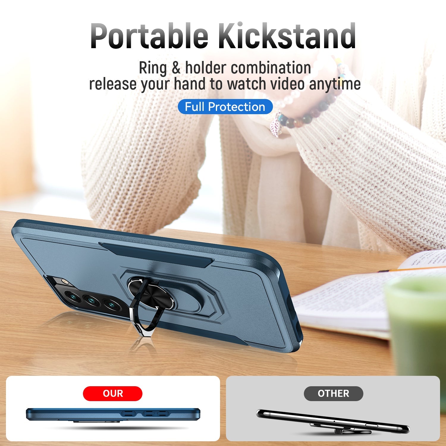 Samsung Galaxy S23 Kickstand fully protected heavy-duty shockproof case