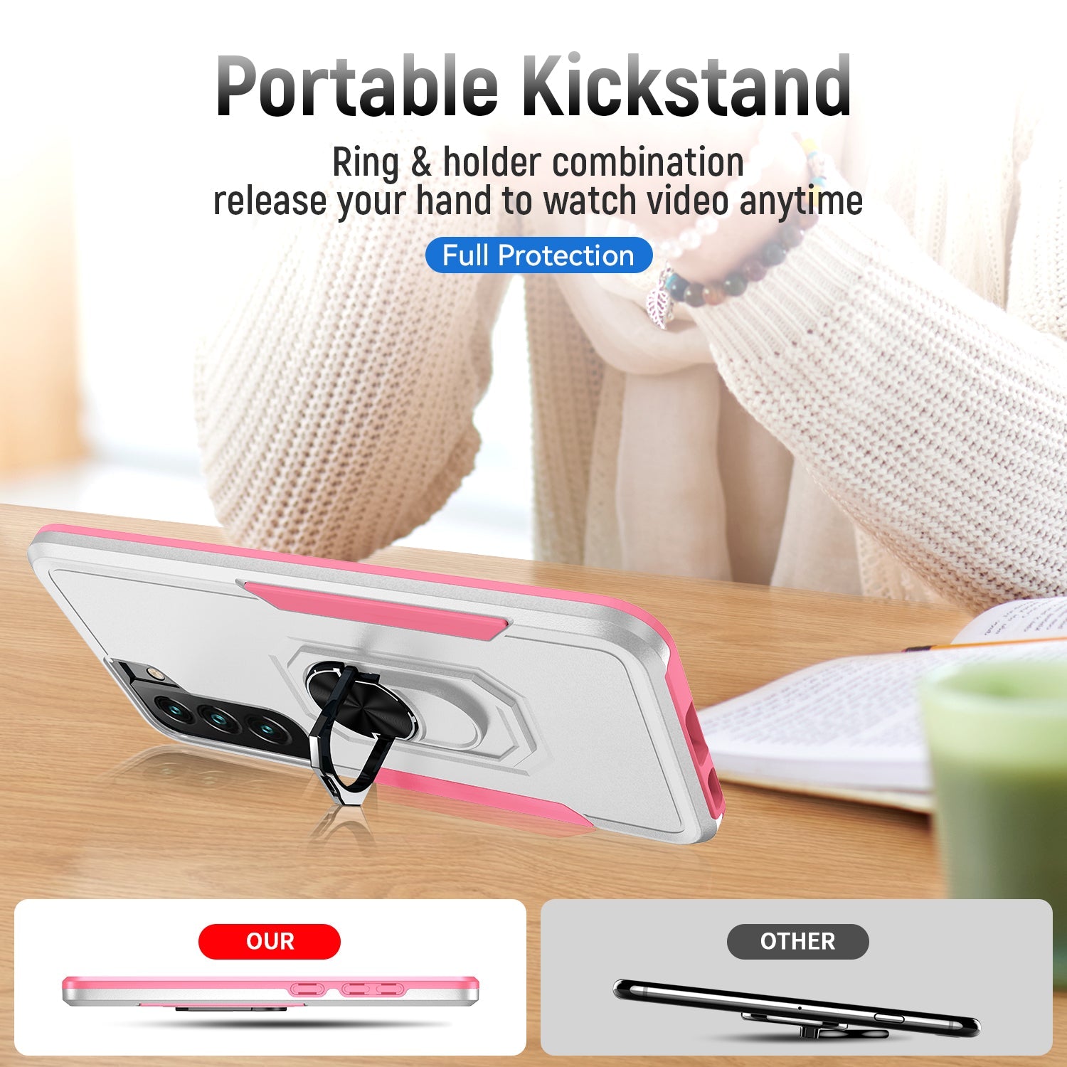 Samsung Galaxy S23 Kickstand fully protected heavy-duty shockproof case