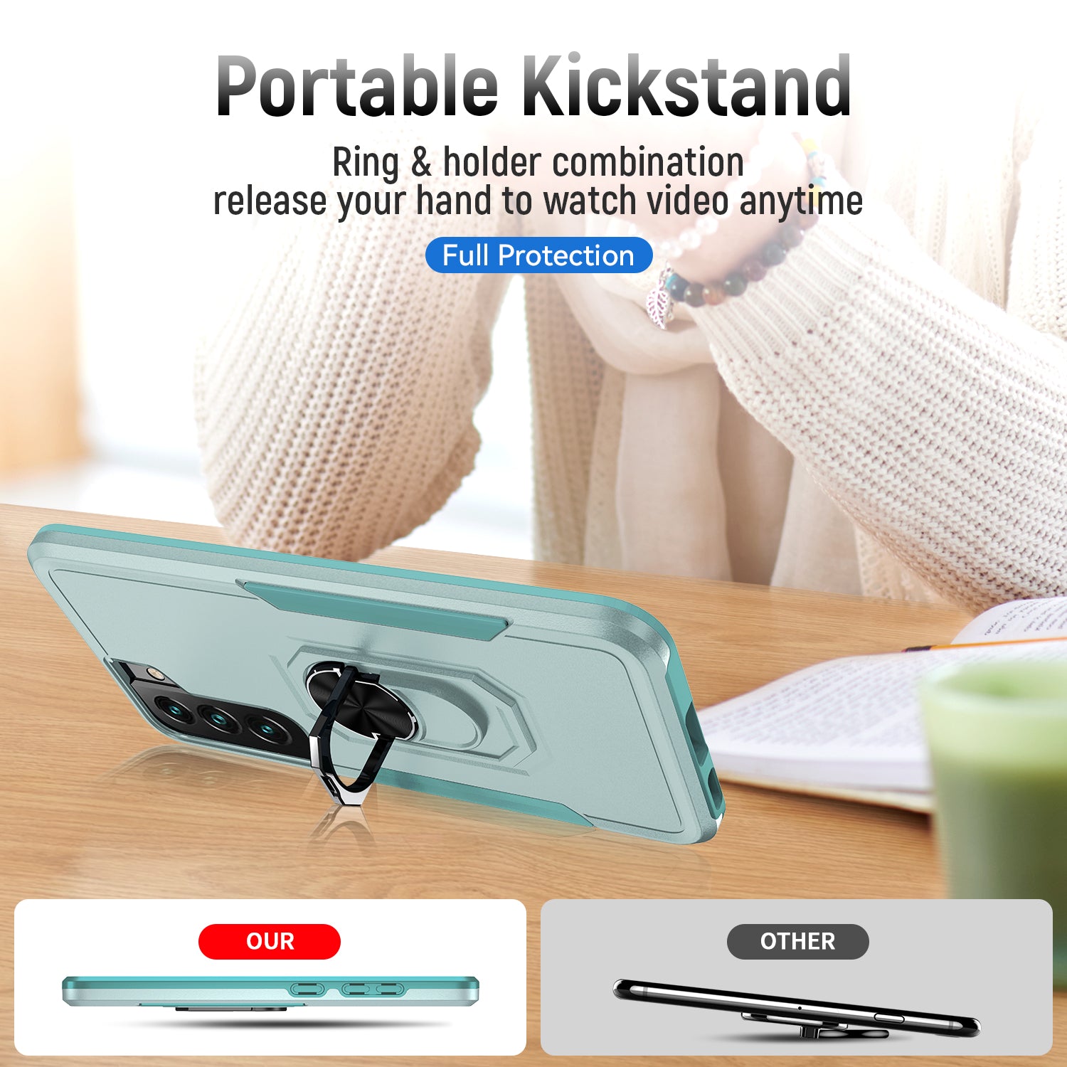 Samsung Galaxy S23 Kickstand fully protected heavy-duty shockproof case