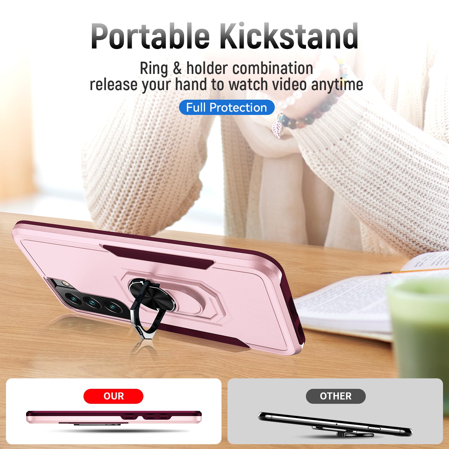 Samsung Galaxy S23 Kickstand fully protected heavy-duty shockproof case
