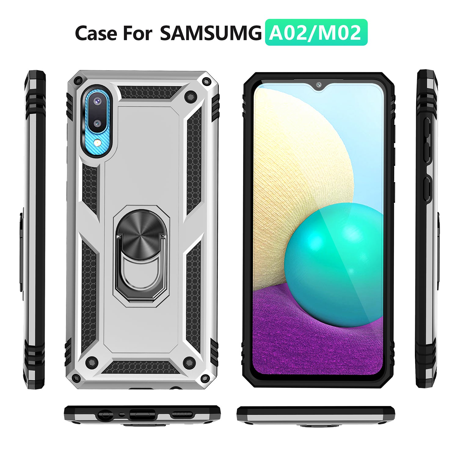 Samsung A02/M02 Ring Magnetic GPS car mount Phone Holder