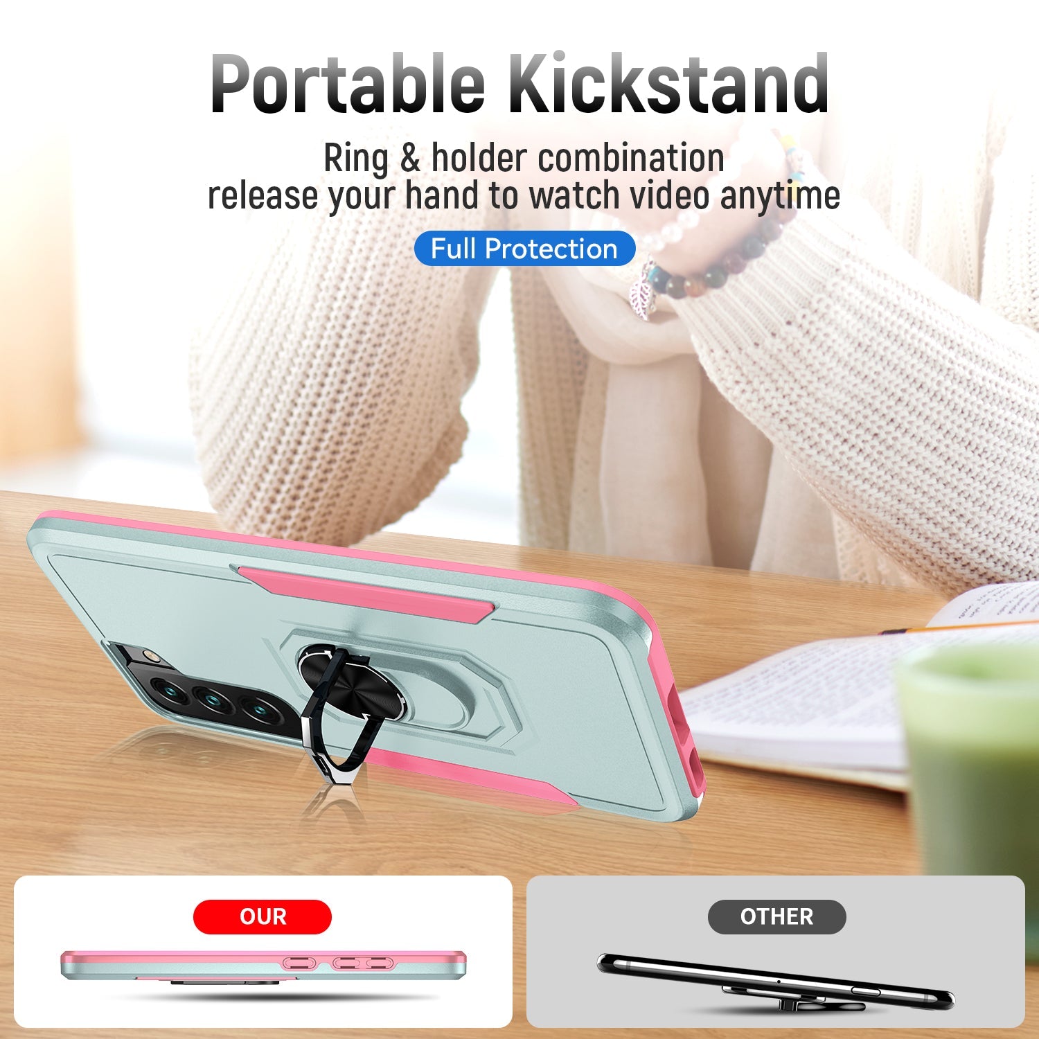 Samsung Galaxy S23 Kickstand fully protected heavy-duty shockproof case