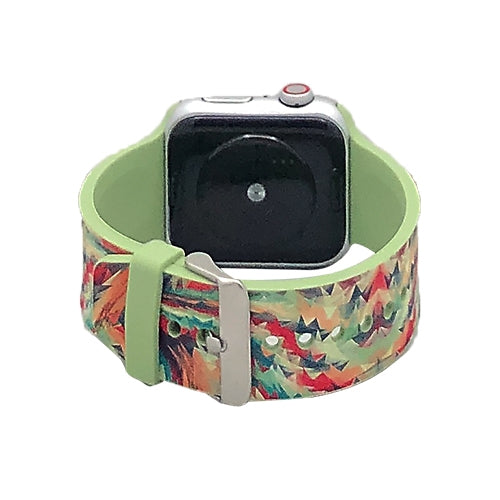 Apple Watch Series 4/3/2/1 with Silver Buckle Rubber Design Colorful Replacement i Watch Bands