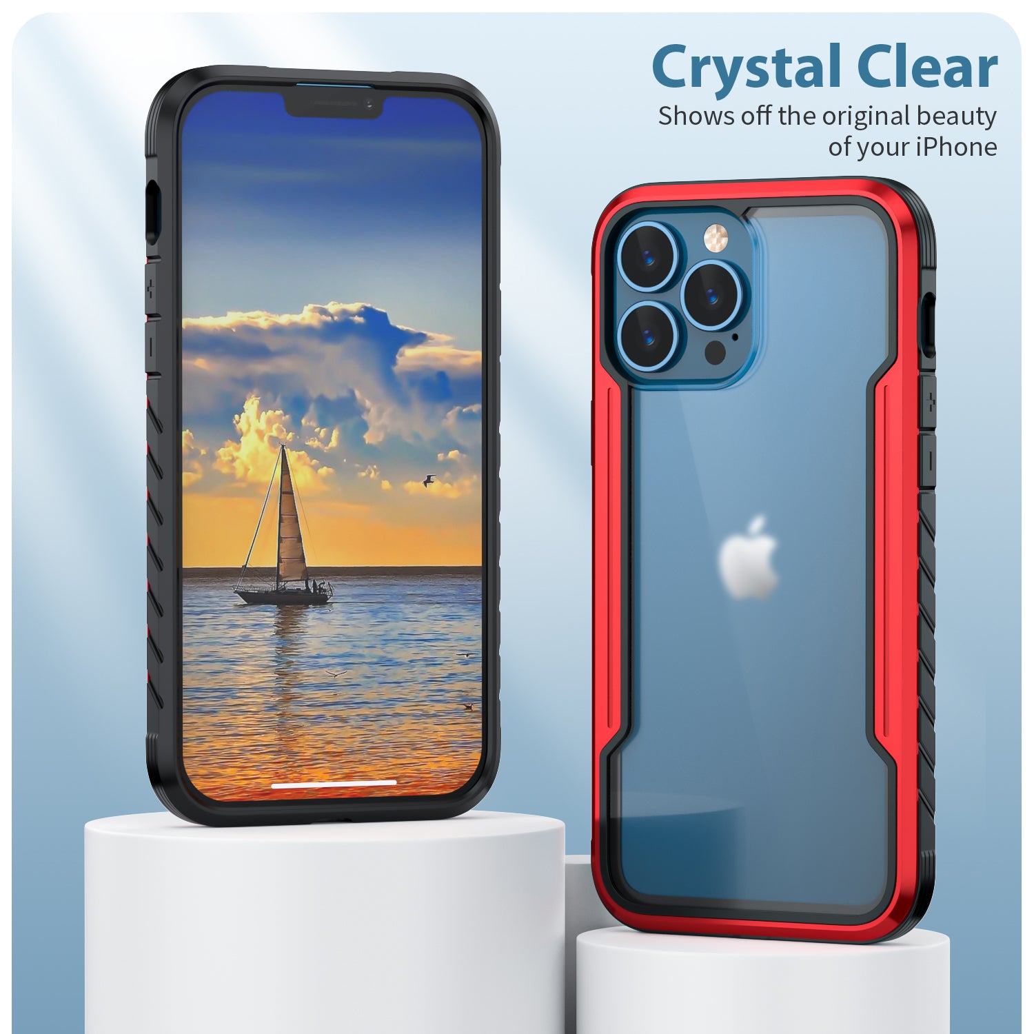 Designed for iPhone 13 Pro Case with Colorful Bumper Full Body Heavy Duty Protection