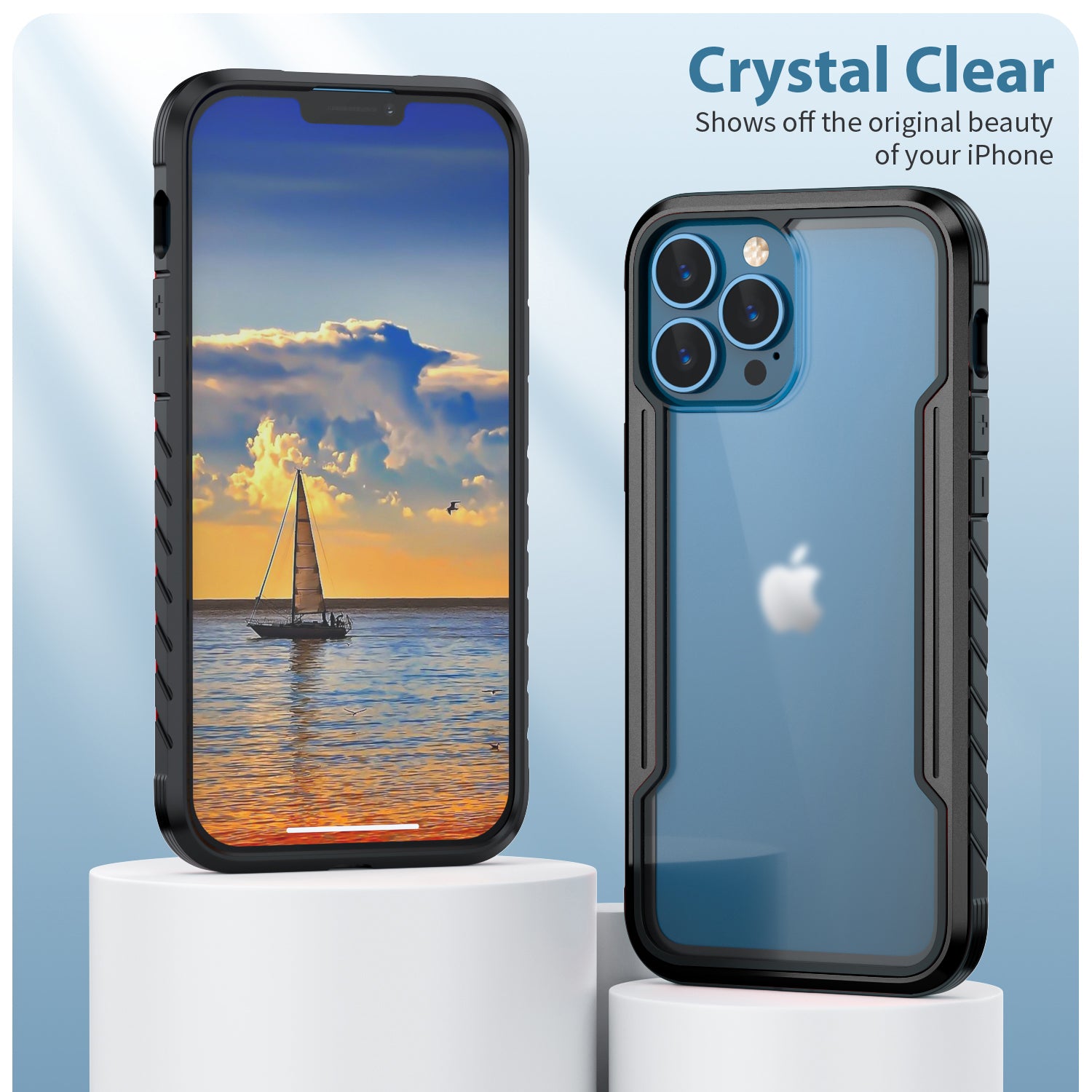 Designed for iPhone 13 Pro Case with Colorful Bumper Full Body Heavy Duty Protection