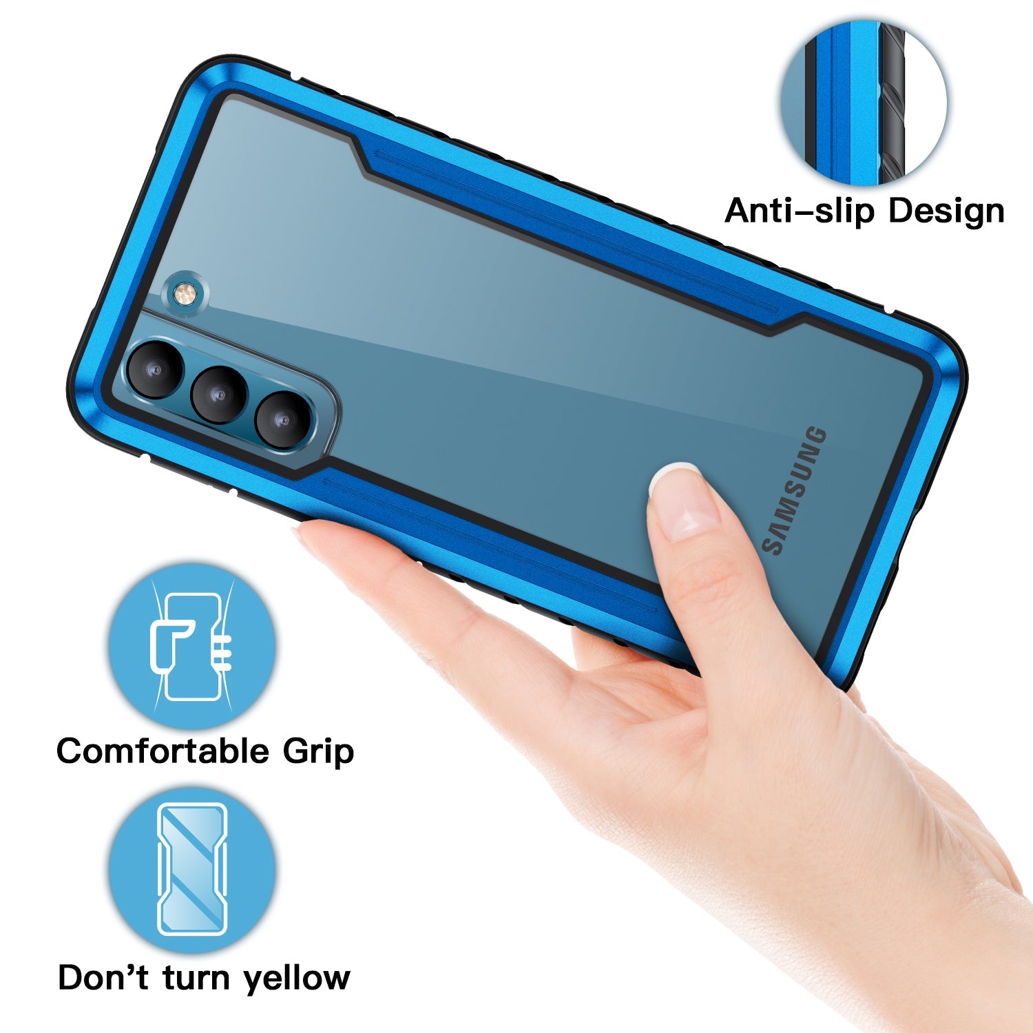Samsung Galaxy S23 Color bumper full body heavy protection design case