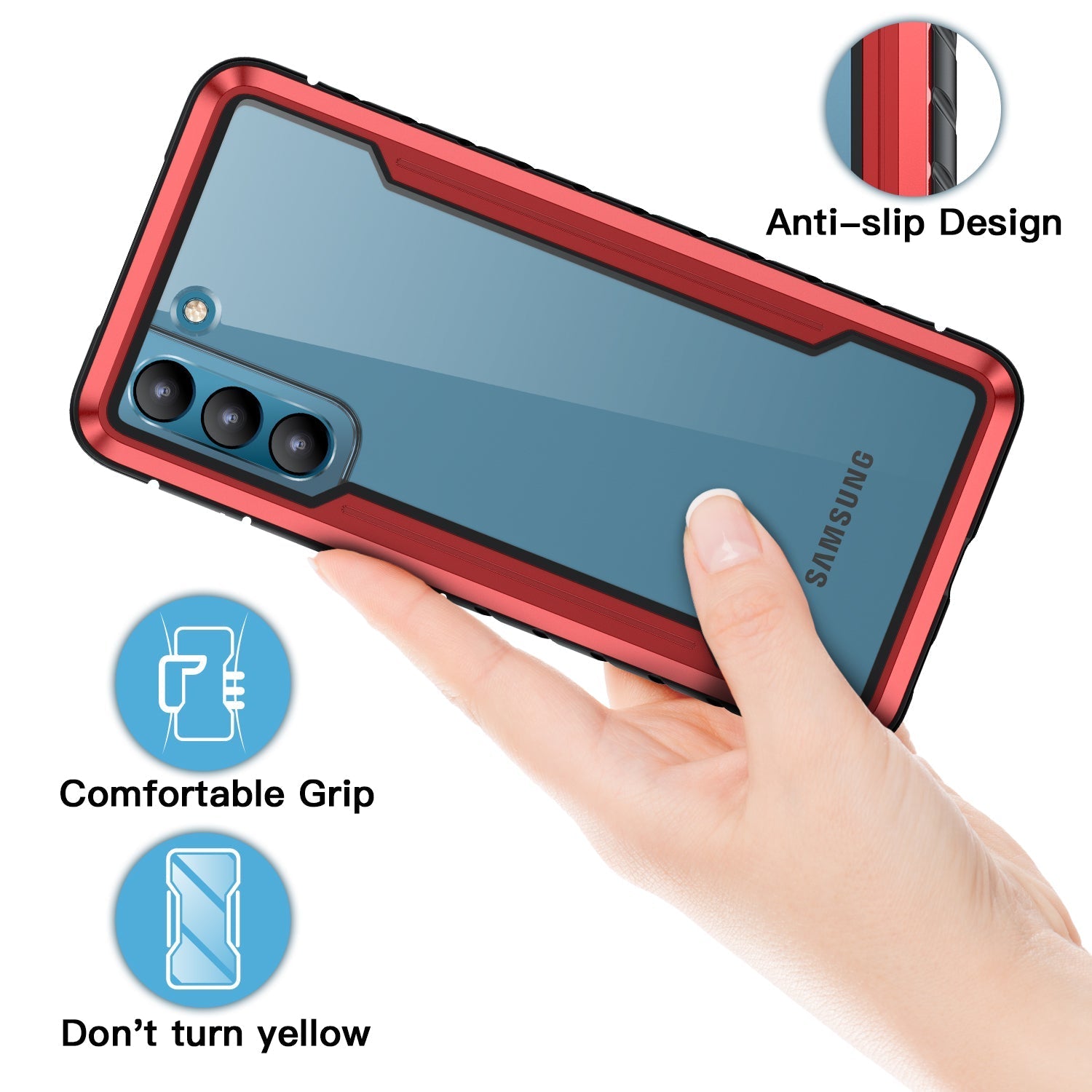 Samsung Galaxy S23 Plus Color bumper full body heavy protection design case