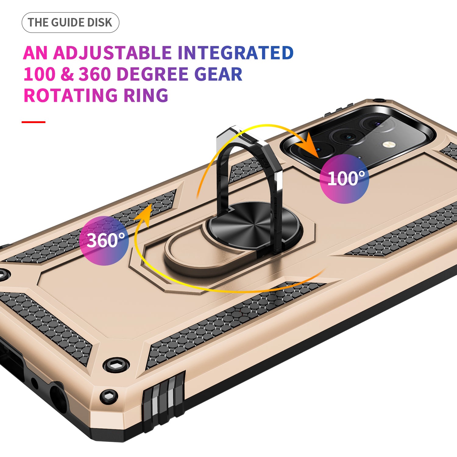 Ring Magnetic GPS car mount Phone Holder for Samsung Galaxy A72(5G)Case