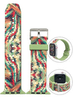Apple Watch Series 4/3/2/1 with Silver Buckle Rubber Design Colorful Replacement i Watch Bands