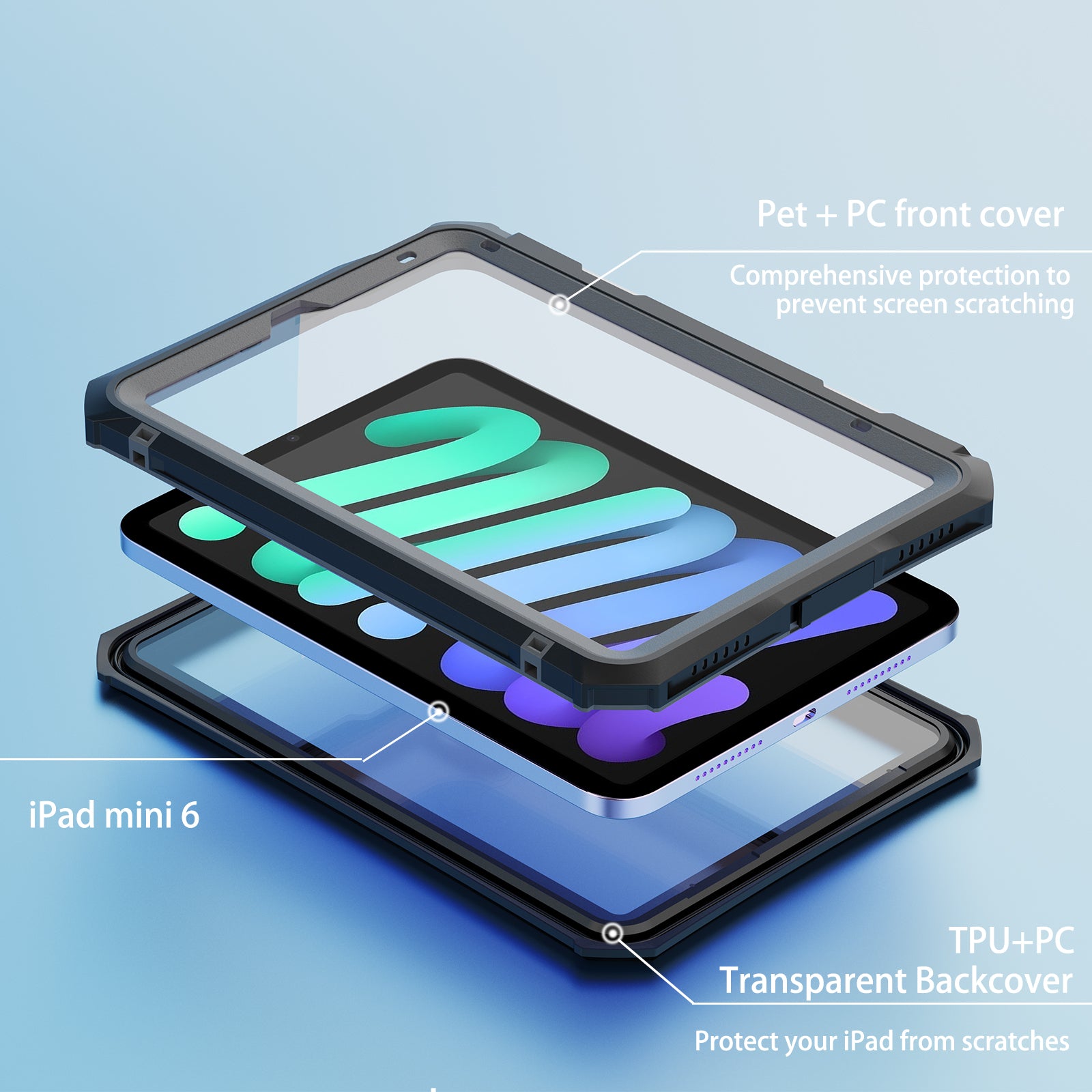 iPad mini 6 Fall and dust prevention waterproof  case