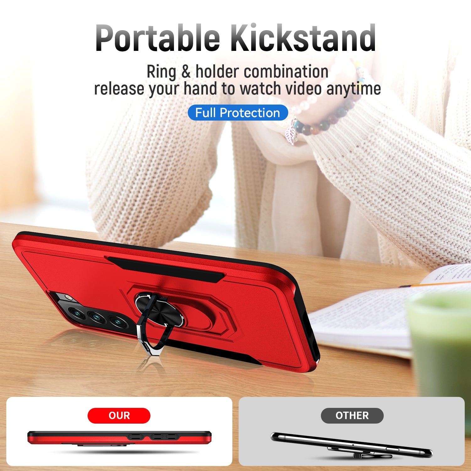 Samsung Galaxy S23 Kickstand fully protected heavy-duty shockproof case