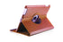 360 Degrees Rotating Leather Standing Case for iPad 4 - Hot Pink