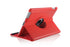 360 Degrees Rotating Leather Standing Case for iPad 4 - Hot Pink