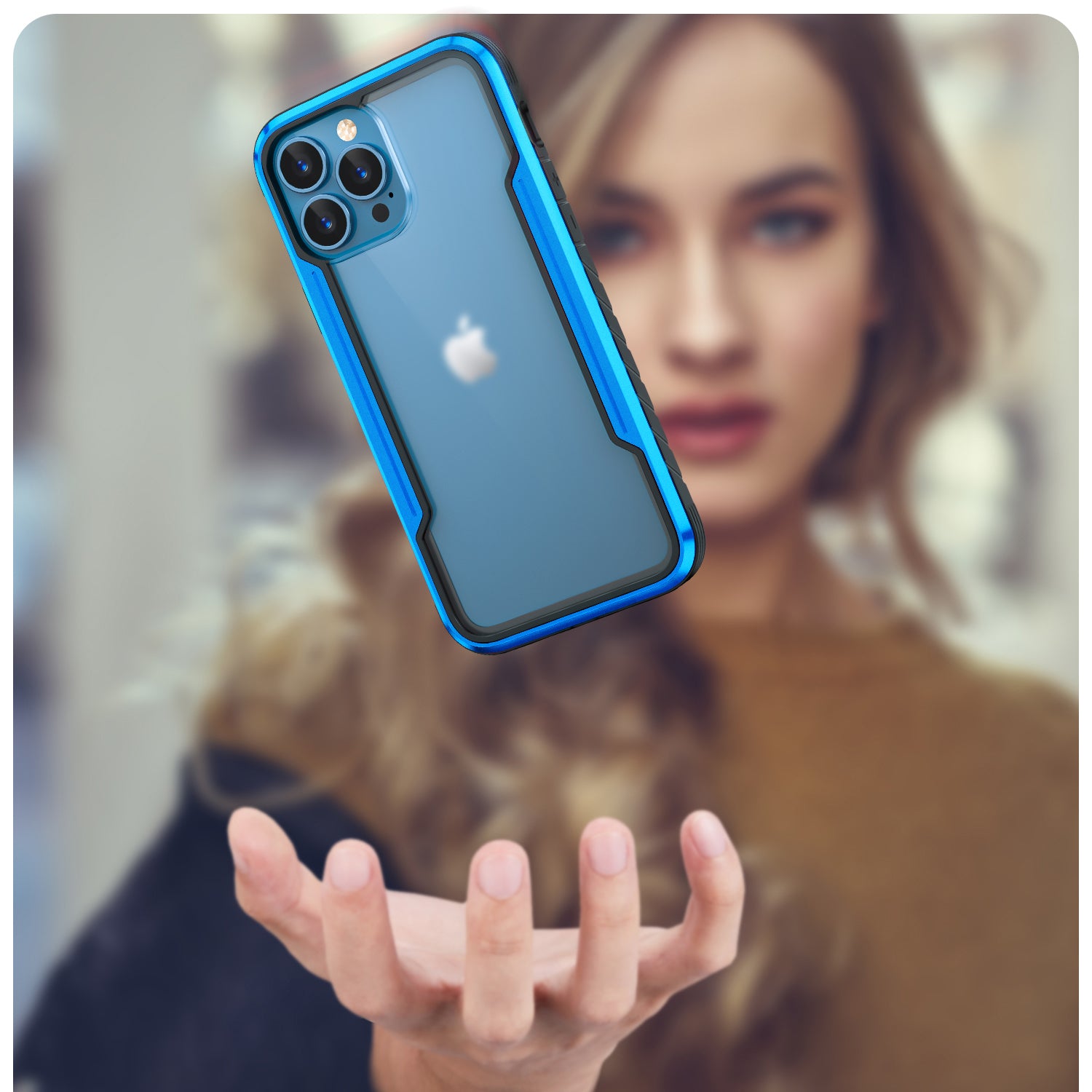 Designed for iPhone 13 Pro Case with Colorful Bumper Full Body Heavy Duty Protection