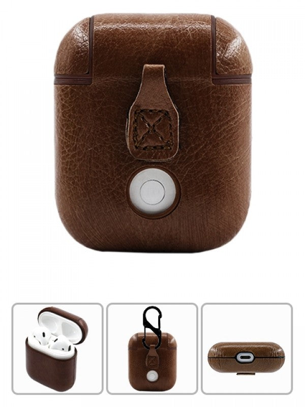 AirPods Case Protective Leather Cover and Skin Compatible with Apple AirPods