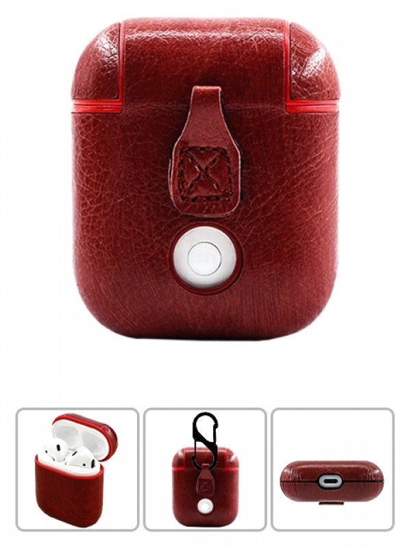 AirPods Case Protective Leather Cover and Skin Compatible with Apple AirPods